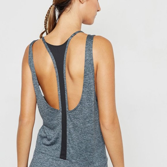 Nike Racer Heathered Gray Cut Out Tank Top - Picture 8 of 8